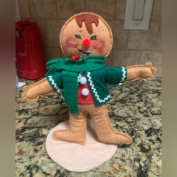 Vintage Annalee Posable Felt Gingerbread Boy 1992 - Picture 1 of 4